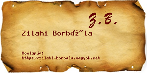 Zilahi Borbála névjegykártya